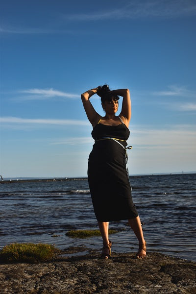 Shadow Cowl Dress